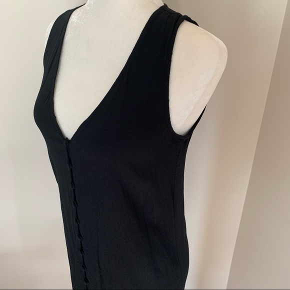 Madewell Black Button Front Dress - Picture 8 of 12